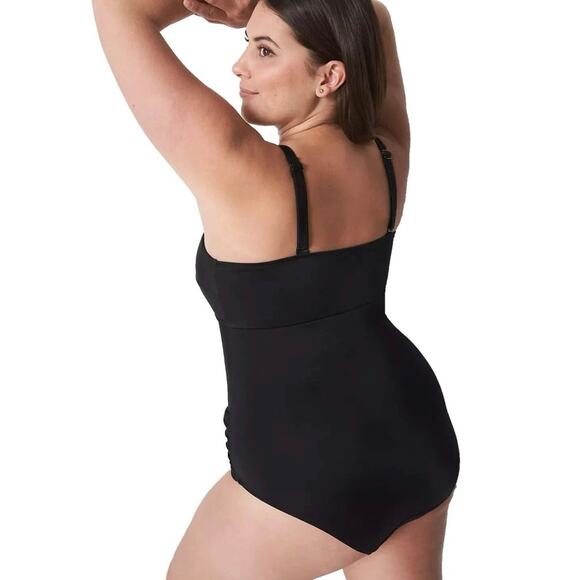 Cacique Lightly Lined No Wire Black One Piece Swimsuit women's plus size 20 NEW - Picture 11 of 11